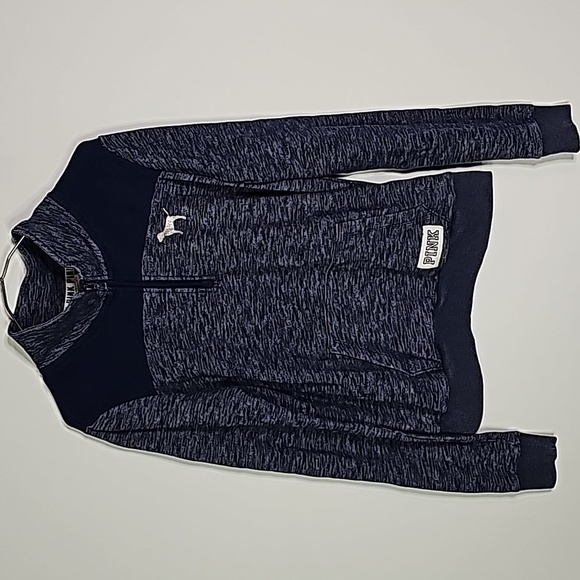 Pink Victoria's secret small blue half zip sweater jacket - Picture 1 of 5